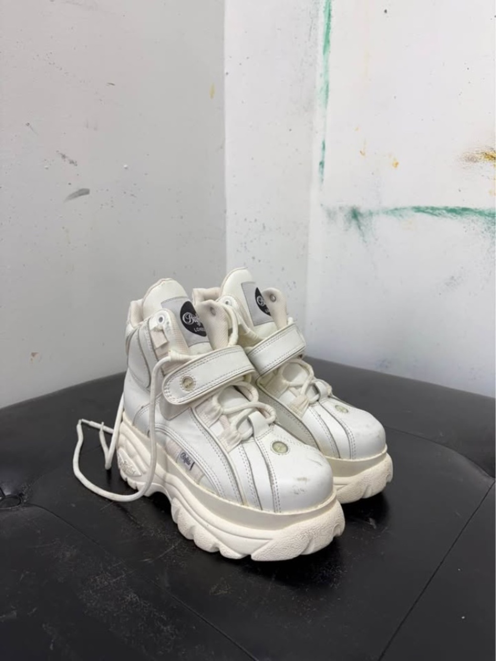 Buffalo Platform Sneakers 38 White Womens